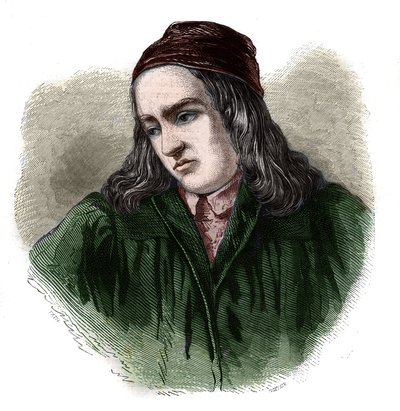 Teodorico (Theodore Theodoric) portréja, Niem (vagy Nieheim) (1345-1418) német történész. alkotó: Unknown artist