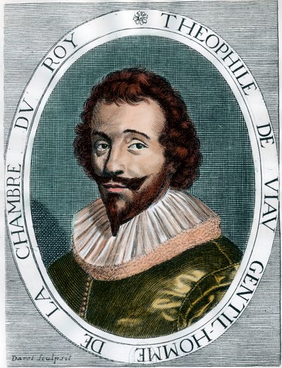 Theophile De Viau (1590 - 1626) francais költő portréja. 17. századi metszet. Magángyűjtemény. alkotó: Unknown artist