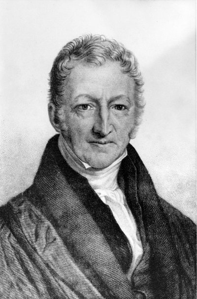 Thomas Robert Malthus (1766-1834) brit közgazdász portréja. alkotó: Unknown artist