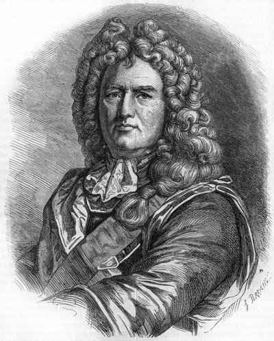 Vauban portréja (1633 - 1707). (Sébastien Le Prestre de Vauban) Franciaország marsallja és hadmérnök alkotó: Unknown artist
