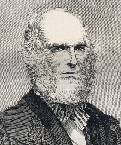 William Cullen Bryant (1794-1878) amerikai költő portréja. Metszet az 1858. január 23-i „” The illustrated London News”-ba. alkotó: Unknown artist