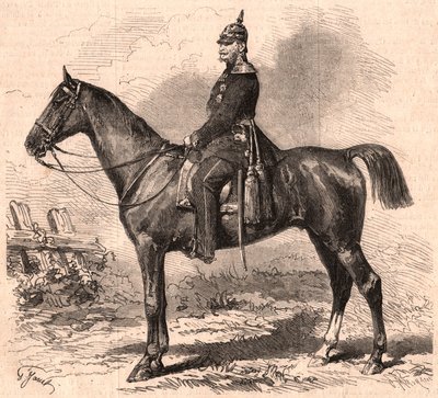 I. Vilmos portréja egyenruhában lovon alkotó: Unknown
