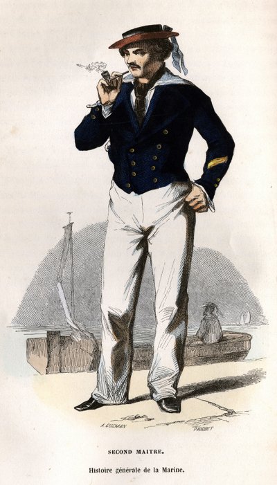 Egy második mester portréja. Van Tenac „A haditengerészet általános története” című könyvében alkotó: Unknown artist