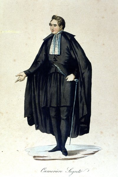 Portréja egy titkos kamera a Vatikáni Államból. 19. századi metszet. alkotó: Unknown artist