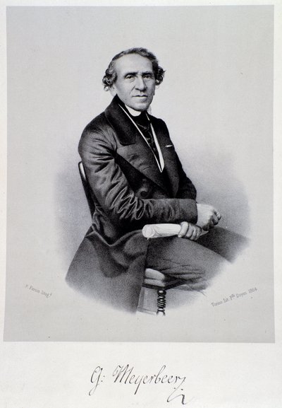 Giacomo Meyerbeer (1791-1864) német operaszerző portréja, metszet. 19. század. Bologna, Polgári Zenei Múzeum alkotó: Unknown artist