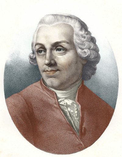 Etienne Bonnot de Condillac abbé (1715-1780) francia filozófus portréja. alkotó: Unknown artist