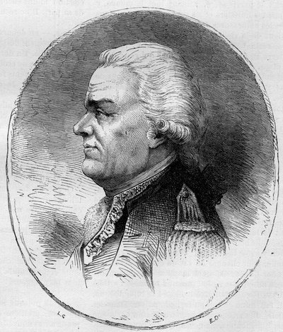 Grasse grófjának (Francois Joseph Paul, de Grasse Tilly márki) (1722-1788), az amerikai függetlenségi háborúban (1775-1783) részt vevő francia tengernagy portréja. Metszet 1881-ből. alkotó: Unknown artist