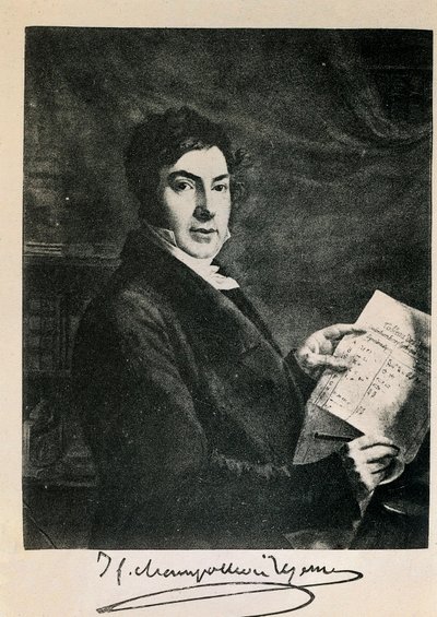 Jean Francois (Jean-Francois) Champollion (1790-1832) francia egyiptológus portréja. századi metszet alkotó: Unknown artist