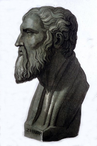 Eleai Zénó görög filozófus portréja (Kr. e. 495 - ie 430). alkotó: Unknown artist