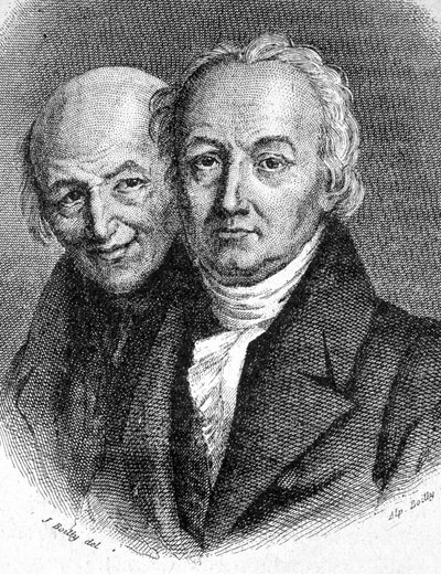 A Hauy testvérek portréja: Rene Just Hauy abbé (1743 - 1822), francia ásványkutató és Valentin Hauy (1745 - 1822), francia pedagógus - a „Les Contemporains” c. század vége. alkotó: Unknown artist