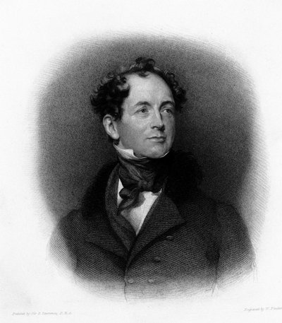 Thomas Moore (vagy Thomas More) (1779-1852) ír költő portréja, metszet a XIX. alkotó: Unknown artist