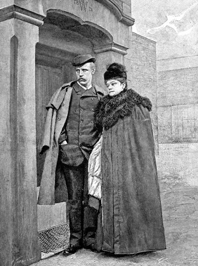 Fridtjof Nansen (1861-1930) norvég felfedező, tudós és diplomata portréja feleségével. alkotó: Unknown artist