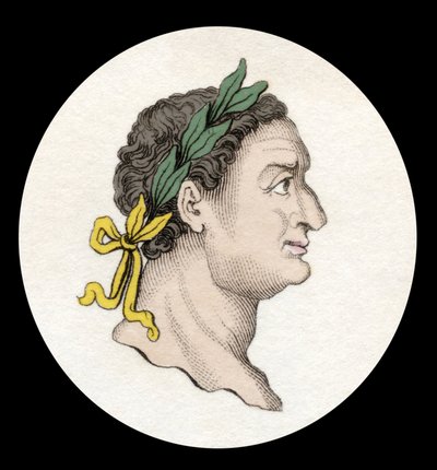Titus római császár portréja (39-81). (Titus Flavius Sabinus Vespasianus). századi metszet. alkotó: Unknown artist
