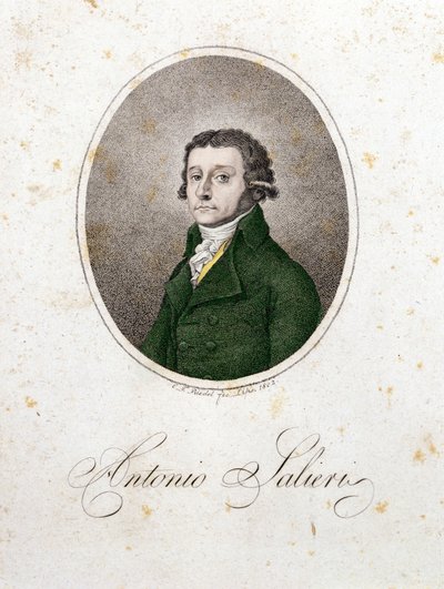 Antonio Salieri (1750-1825) zeneszerző portréja. alkotó: Unknown artist