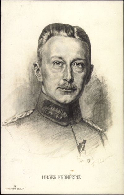 Frigyes Vilmos porosz trónörökös portréja (rajz) alkotó: Unknown Artist