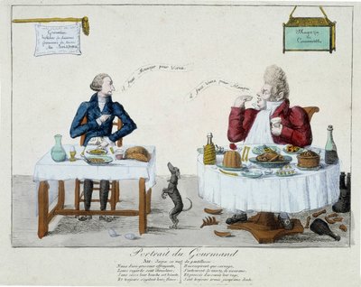 Az ínyence portréja: ""enned kell, hogy élj, élned kell, hogy egyél"" - metszet alkotó: Unknown artist