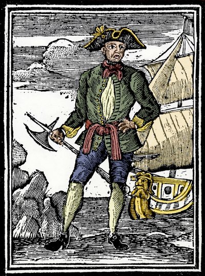 Edward England (? -1720) kalóz portréja. alkotó: Unknown artist