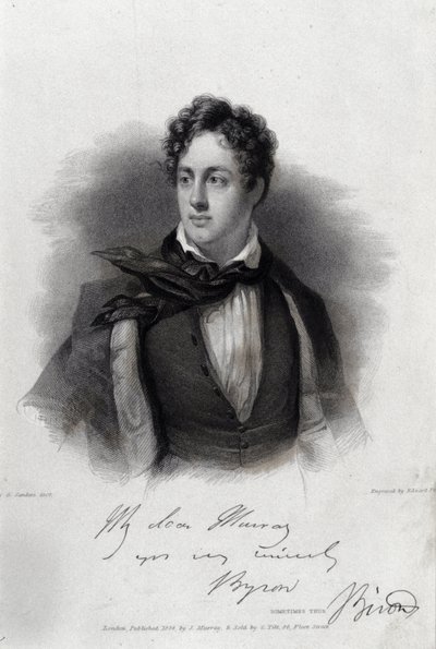 George Gordon Byron (1788-1824) költő portréja. alkotó: Unknown artist