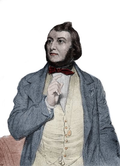 Jacques Boe költő portréja, dit Jasmin (okszitánul Jacme Boer dit Gensemin vagy Jansemin) alkotó: Unknown artist