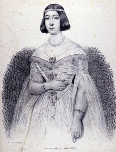 Anna de LA GRANGE (1824-1909) énekesnő portréja. alkotó: Unknown artist