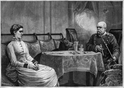 Otto von Bismarck herceg (1815-98) és felesége, Johanna (1824-94) - metszet 1887 alkotó: Unknown artist