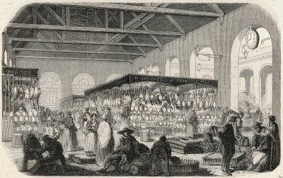 Quai des Augustins: Völgy séta – Edmond Texier metszet „Tableau-de-Parisban” alkotó: Unknown artist