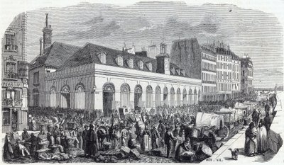 Quai des Augustins: Völgy séta – Edmond Texier metszet „Tableau-de-Parisban” alkotó: Unknown artist