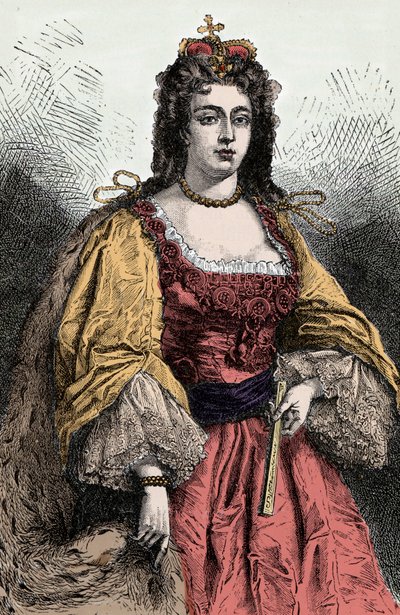 Anna királynő – Anne Stuart (1665-1714), Anglia, Írország és Skócia királynő portréja – alkotó: Unknown artist