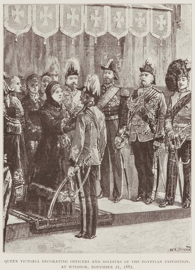 Viktória királynő kitünteti a tiszteket és a katonákat alkotó: Unknown Artist