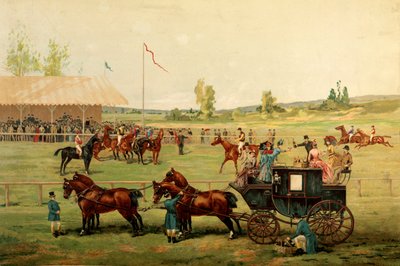 Versenypályák. Színes kromolitográfia 19. század vége. Párizs, dekoratív művészet alkotó: Unknown artist