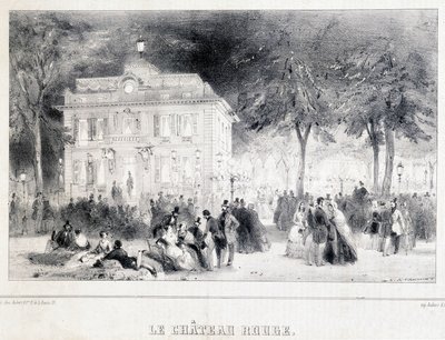 Fogadás a vörös kastély előtt. alkotó: Unknown artist