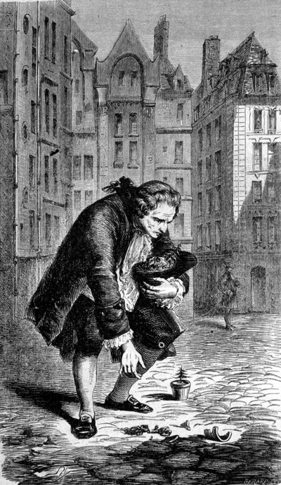 Bernard de Jussieu ábrázolása, amint egy cédrust hozott be Libanonból Franciaországba 1734-ben. Metszet alkotó: Unknown artist