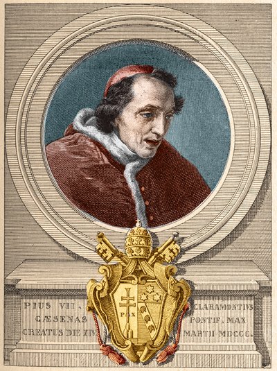 VII. Pius pápa (Pius vagy Pio) (1800-1823) ábrázolása. alkotó: Unknown artist