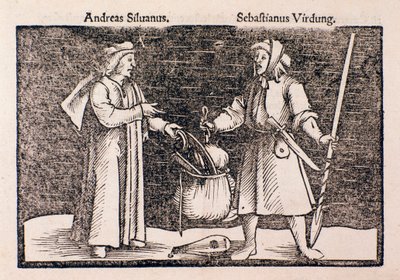 Sebastian Virdung ábrázolása (metszet alkotó: Unknown artist