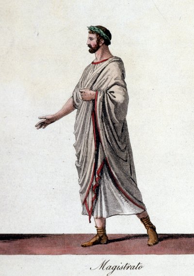 Egy római magisztrátus ábrázolása. század elejéről származó metszet. alkotó: Unknown artist