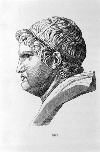 Néró római császár (37 - 68) ábrázolása. alkotó: Unknown artist
