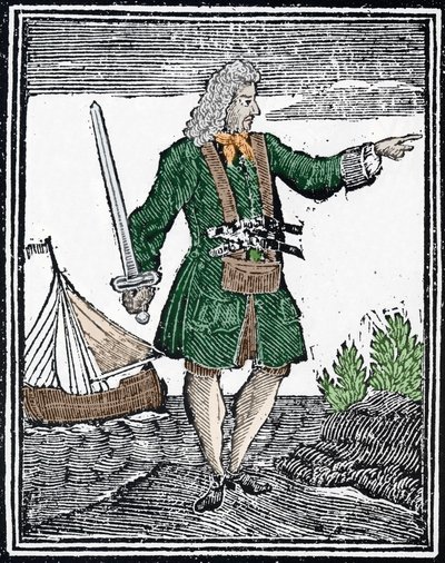 Charles Vane kalóz ábrázolása. alkotó: Unknown artist