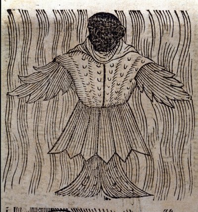 A tengeri szerzetes, a képzeletbeli hal és a tengeri szörnyeteg ábrázolása. Metszet a „Prodigiorum ac ostentorum chronicon”-ból, Conrad Lycosthenes (Konrad Wolffhart) alkotó: Unknown artist