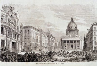 1848-as forradalom: Pantheon támadása 1848. június 24-én – a „kortárs néptörténetben”” alkotó: Unknown artist