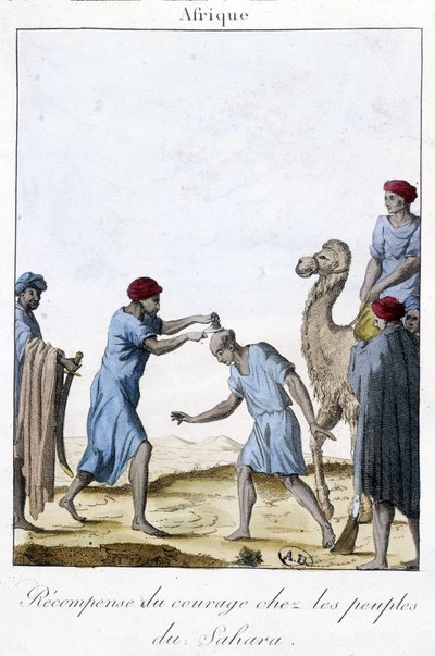 Jutalom a bátorságért a Szahara népei között - Metszet alkotó: Unknown artist