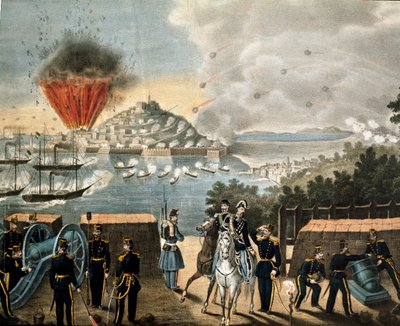 Risorgimento - Giuseppe Garibaldi (1807-1887) Ezer vagy vörösinges expedíciója - Gaete ostroma, Olaszország alkotó: Unknown artist
