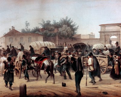 Risorgimento: Milánó öt napja (Cinque giornate di Milano) (1848. március 18-22.): ez az 1848-as forradalmak (az első olasz függetlenségi háború része) egyik első epizódja, amely a milánóiak felemelkedését jelentette. ellen felkelő lakosság alkotó: Unknown artist