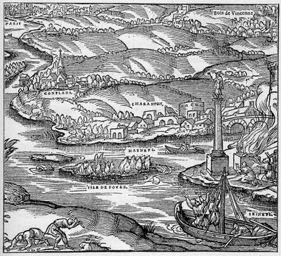 Római Gallia: egy emlékmű, amelyet a párizsi tengerészek építettek Tibere uralkodása alatt, a Szajna és a Marne találkozásánál. Metszet: „La Marine et les colonies: kereskedelem” alkotó: Unknown artist