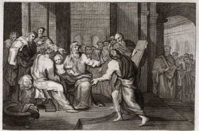 Royaumont Biblia, Újszövetség: Jézus Krisztus körülmetélése. Illusztráció 1811-ből. alkotó: Unknown artist