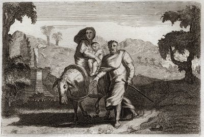 Royaumont Biblia, Újszövetség: Repülés Egyiptomba. alkotó: Unknown artist
