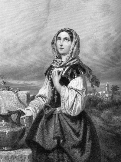 LIMA SZENT RÓZSA Szűz (1586-1617) a „The Holy Women” című filmben.1852 alkotó: Unknown artist