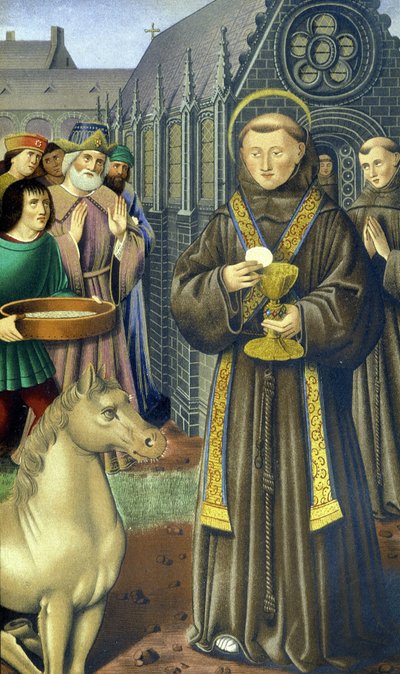 Páduai Szent Antal (san antonio di padova) – Bretagne-i Anna óráinak könyve szerint alkotó: Unknown artist