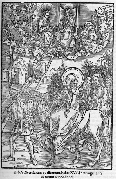 Saint Brigitte de Suede (Santa Brigitta di Svezia) (Brigida, Bridget, Brigite) (1303-1373). Özvegy, a Szent Megváltó Rend alapítója. Vésett „Jóslatok vagy látomások emlékkönyvei” 1556-ban alkotó: Unknown artist