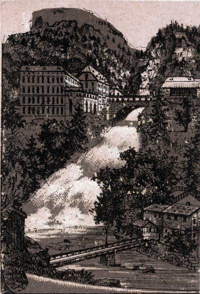 Salzkammergut, Ausztria: kilátás a Gastein-völgyre. in "" A világ 168 nézetet szemléltet"" Keltezés nélküli (XIX. század vége) alkotó: Unknown artist