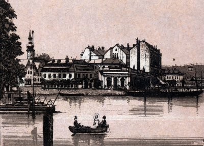Salzkammergut régió, Ausztria: kilátás a gmundeni kaszinóra. in "" A világ 168 nézetet szemléltet"" Keltezés nélküli (19. század vége) alkotó: Unknown artist
